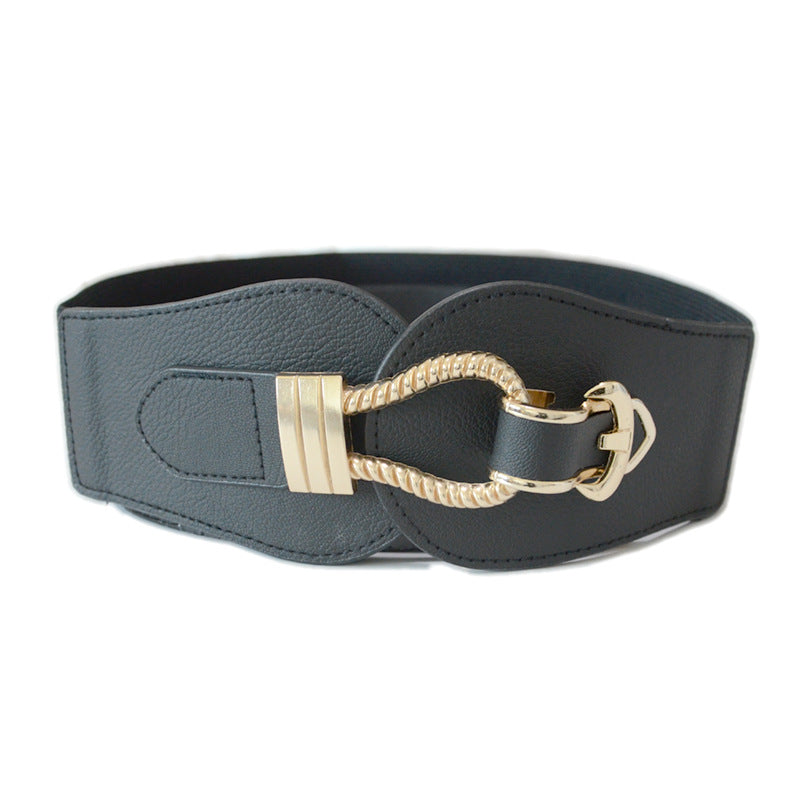 Waist buckle elastic wide waist seal