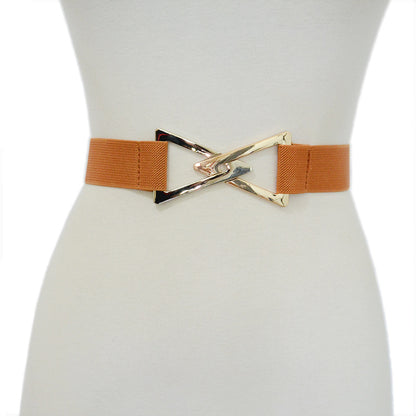 Triangle buckle elastic belt