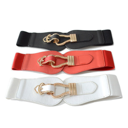 Waist buckle elastic wide waist seal