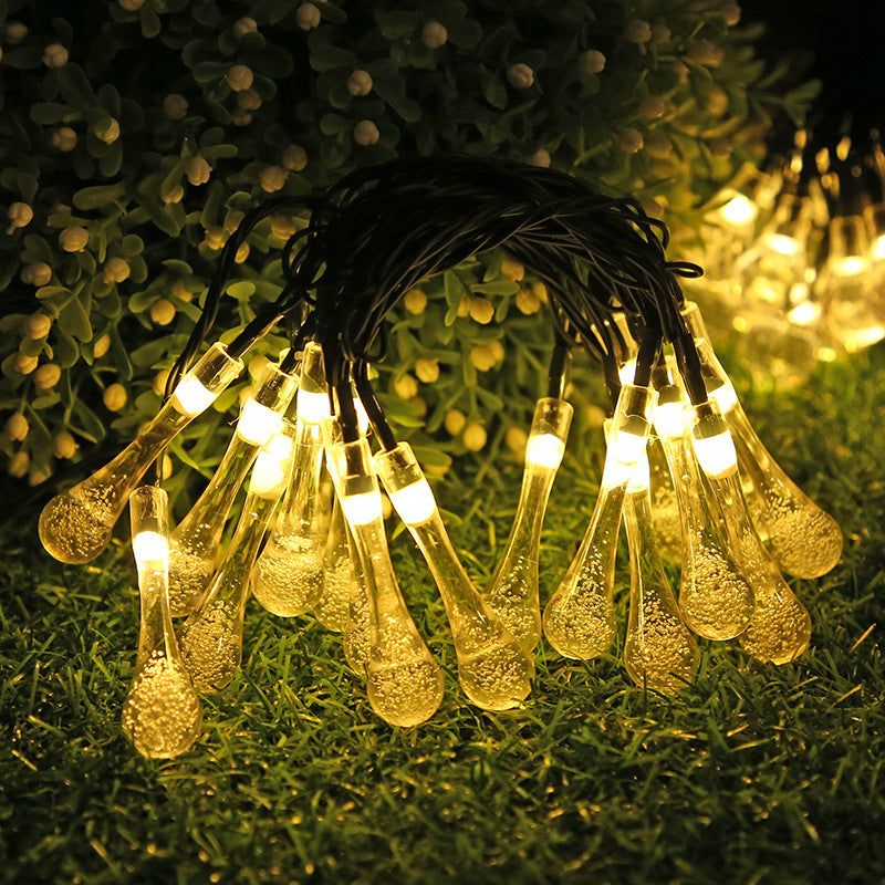 Small water drop LED solar water drop colored lights