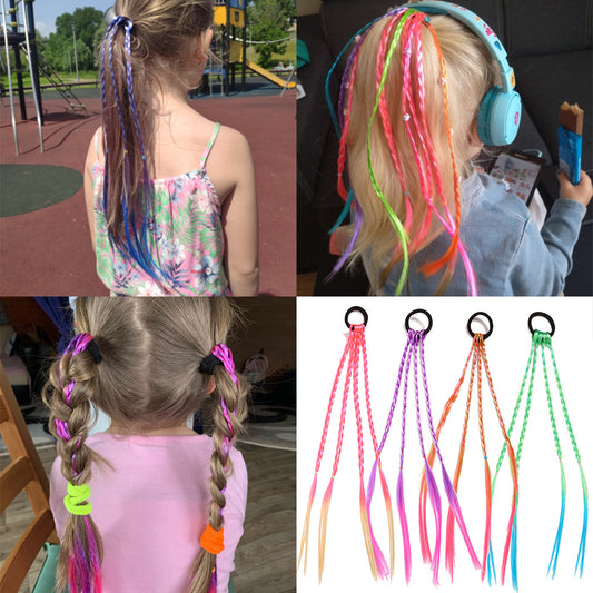 Colorful gradient hair rope braid