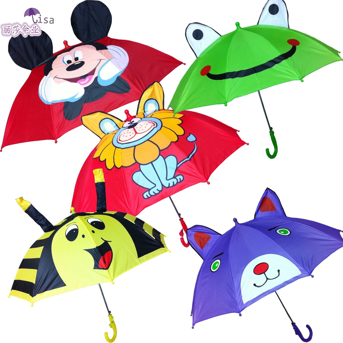 3D Animal Ears Umbrella Kids Cartoon Umbrella