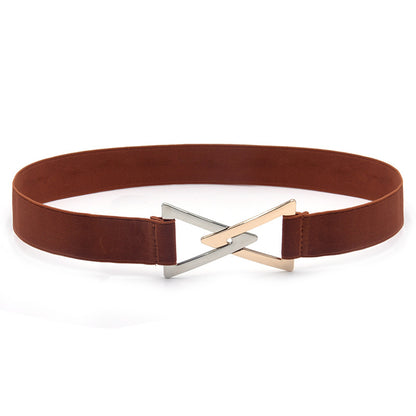 Angle metal buckle belt