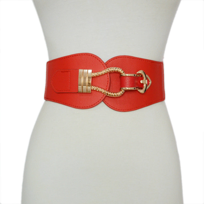 Waist buckle elastic wide waist seal