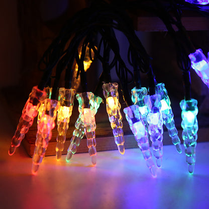 Small water drop LED solar water drop colored lights