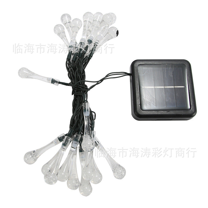 Small water drop LED solar water drop colored lights