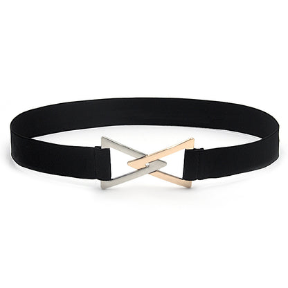 Angle metal buckle belt