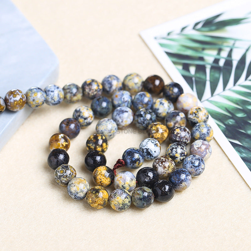 Blue ocean stone loose beads DIY jewelry accessories