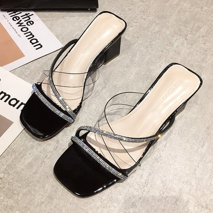 Stylish transparent cool slippers