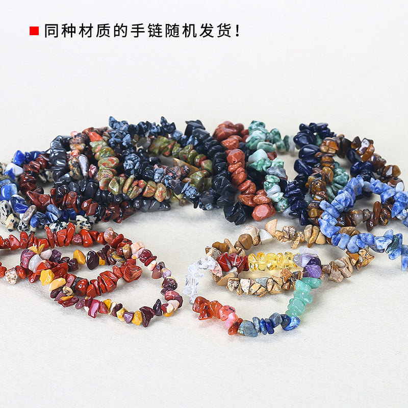 Colorful crystal gravel bracelet elastic