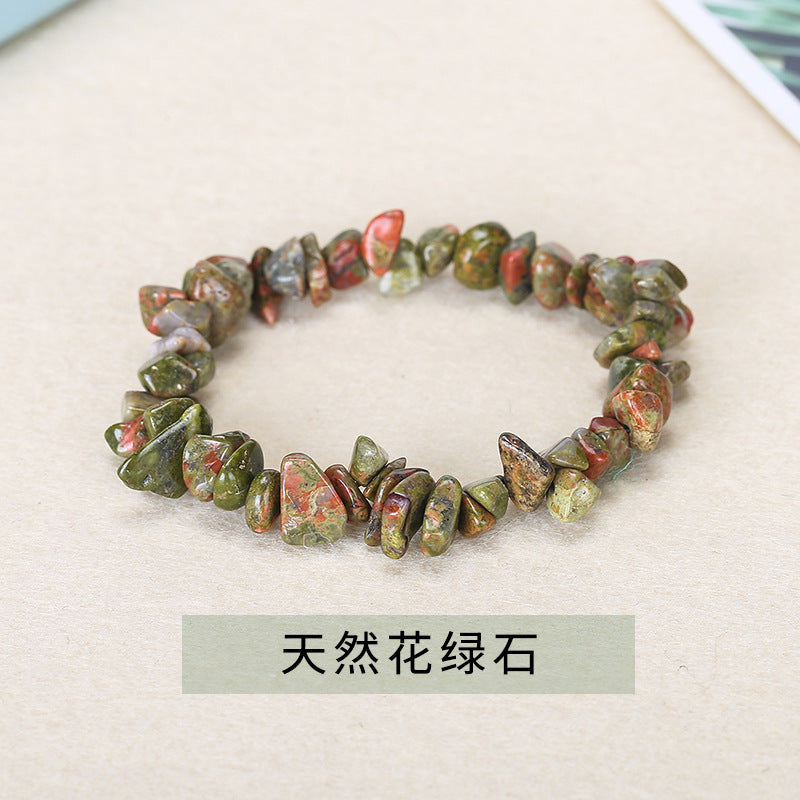 Colorful crystal gravel bracelet elastic