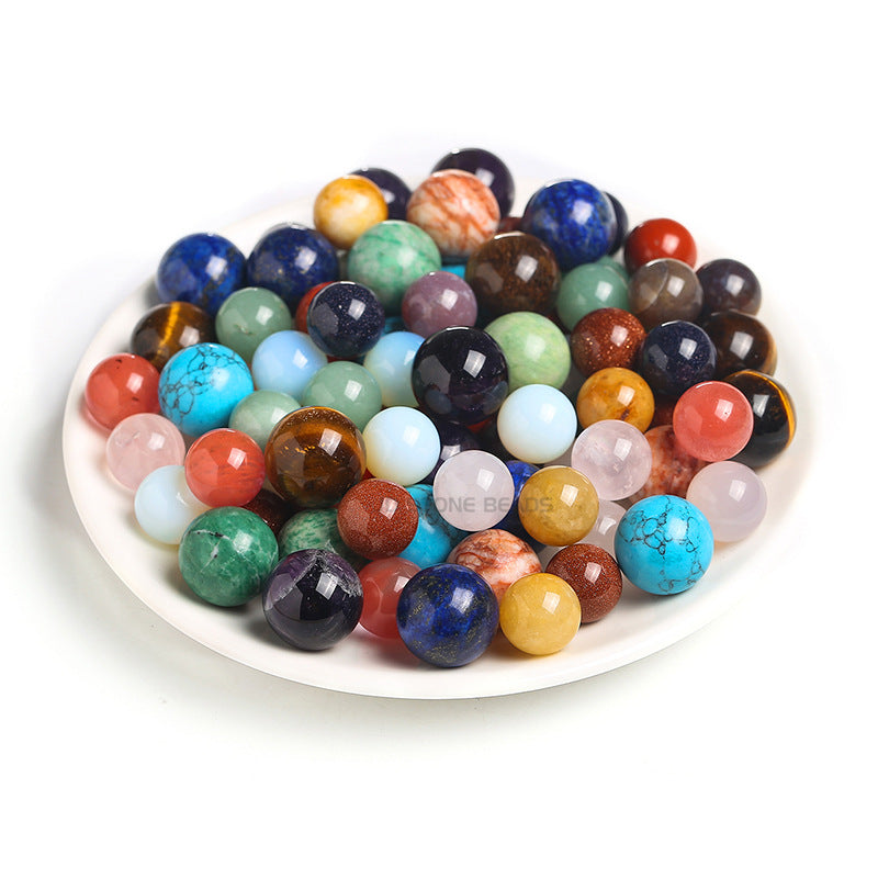 Natural stone non-porous beads round beads