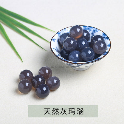 Natural stone non-porous beads round beads