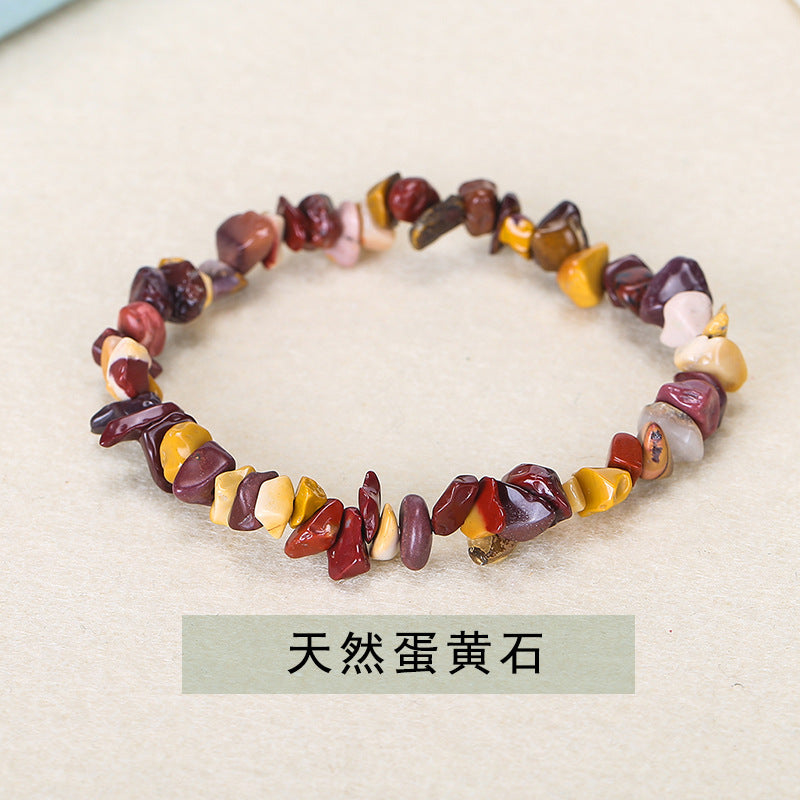 Colorful crystal gravel bracelet elastic