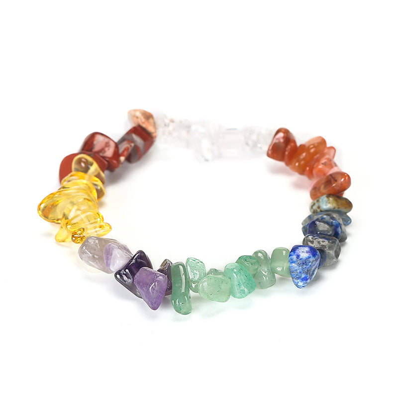 Colorful crystal gravel bracelet elastic