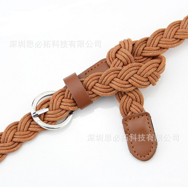 Woven Wax Rope Belt Belt