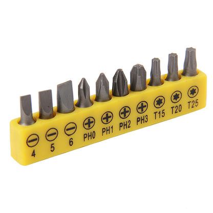 10-Piece Cross and Flat Head Screwdriver Set with Extension Rod