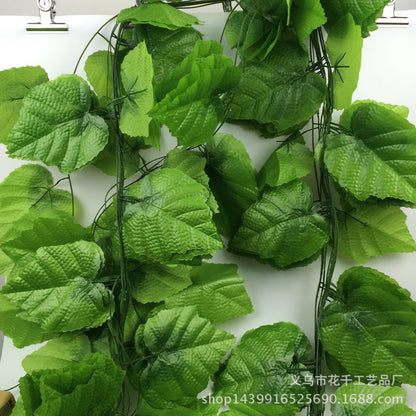 Artificial grape leaf evergreen vine