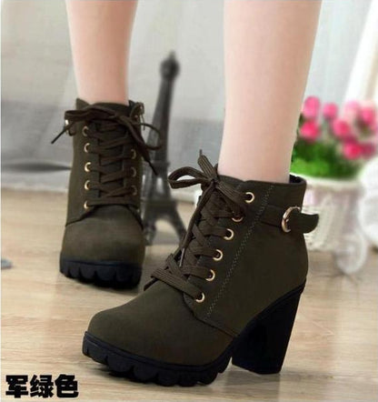 High Heel Coarse Heel Casual Women's Boots