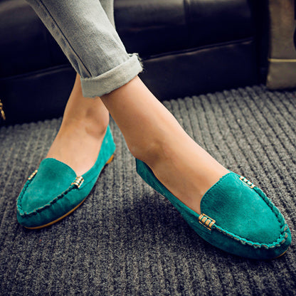 Round-toe flat-heeled women's shoes