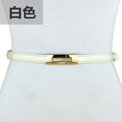 Versatile leather patent leather belt