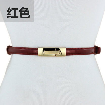 Versatile leather patent leather belt