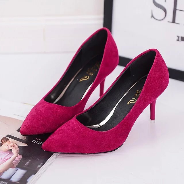 Solid color casual pumps for women