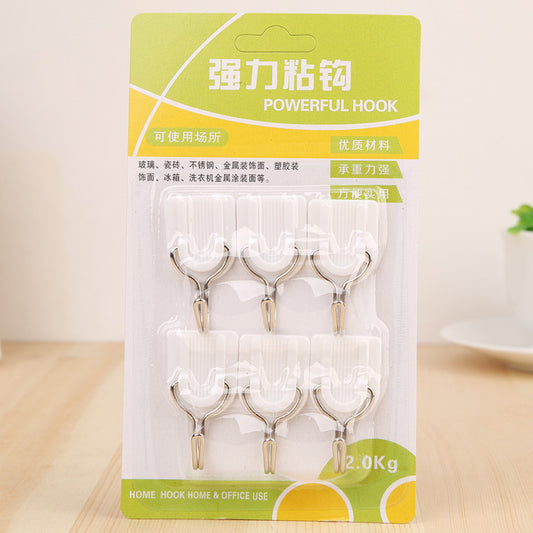 Plastic No-Trace Hooks (6-Pack)