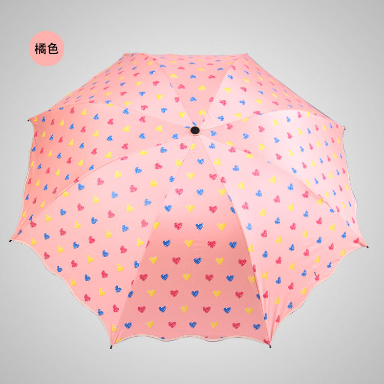 Black Coated UV Protection Umbrella 3-Fold Creative Umbrella