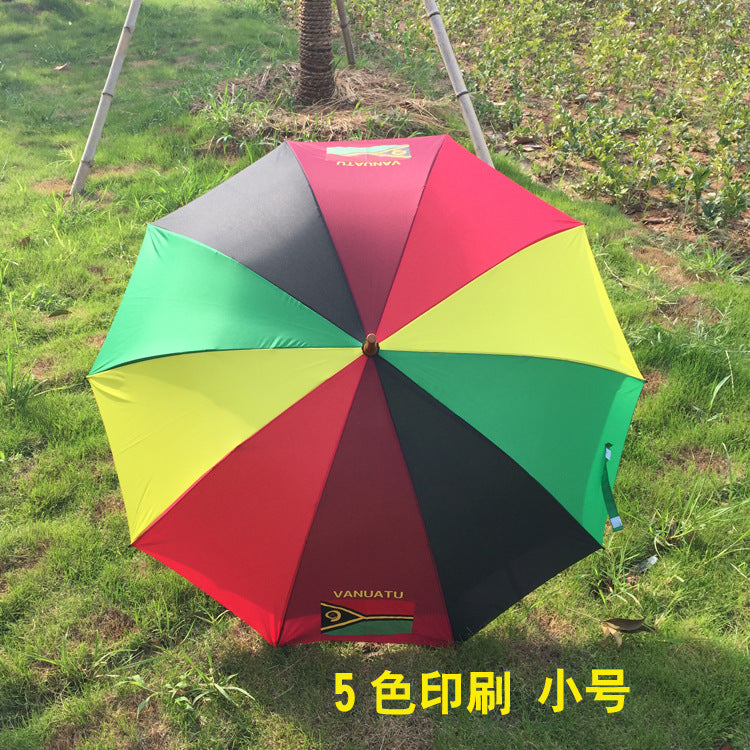 27 Inch 10 Rib Rainbow Umbrella Advertising Gift Umbrella