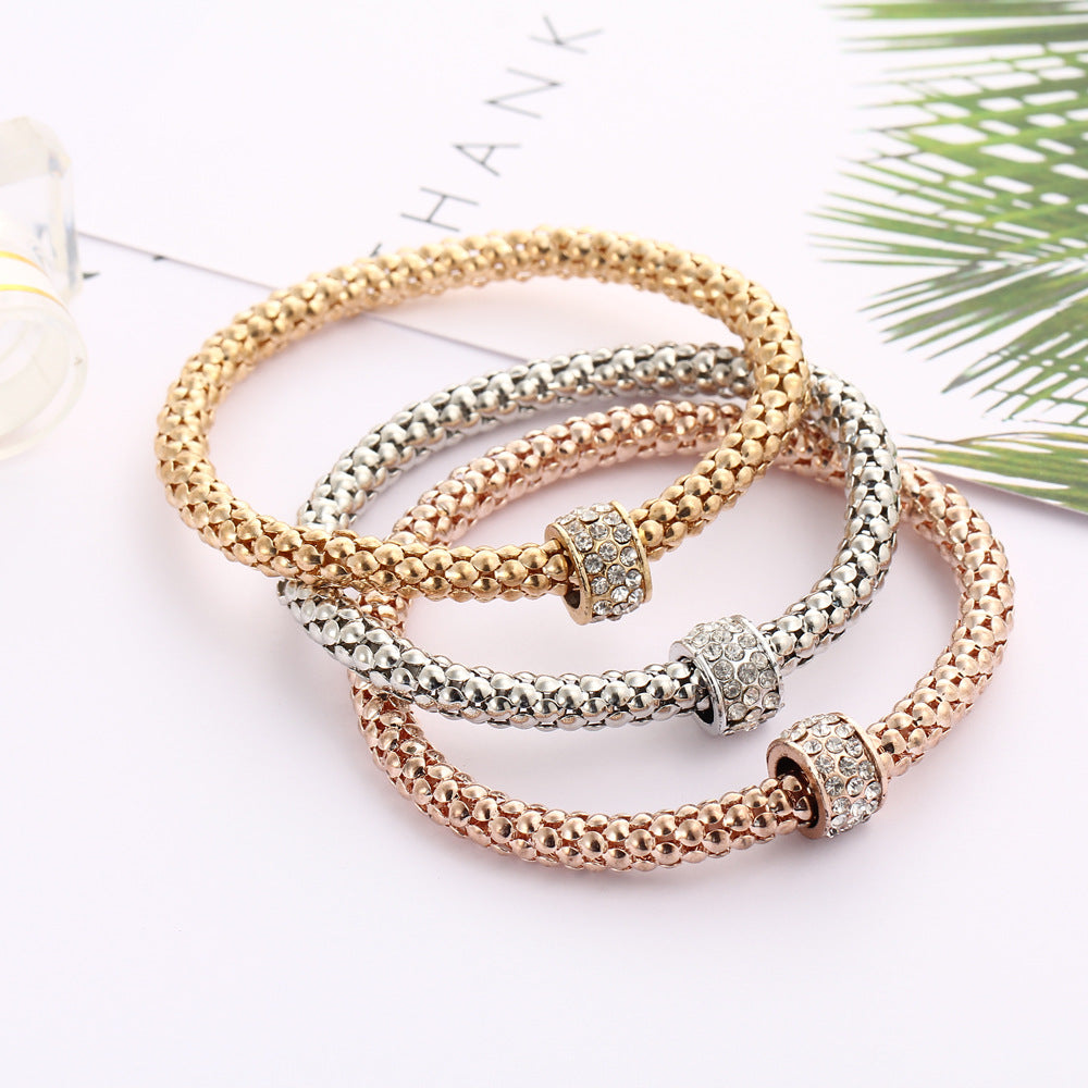 Diamond Bracelet Tricolor Set