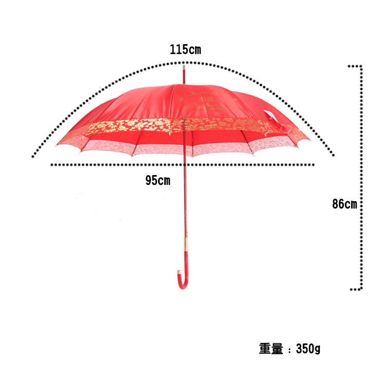 Paraguas de boda rojo Paraguas de novia de encaje 