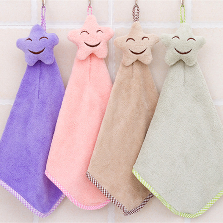 Smiley Face Coral Fleece Towel