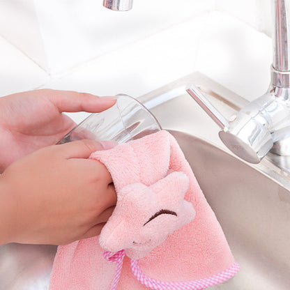 Smiley Face Coral Fleece Towel