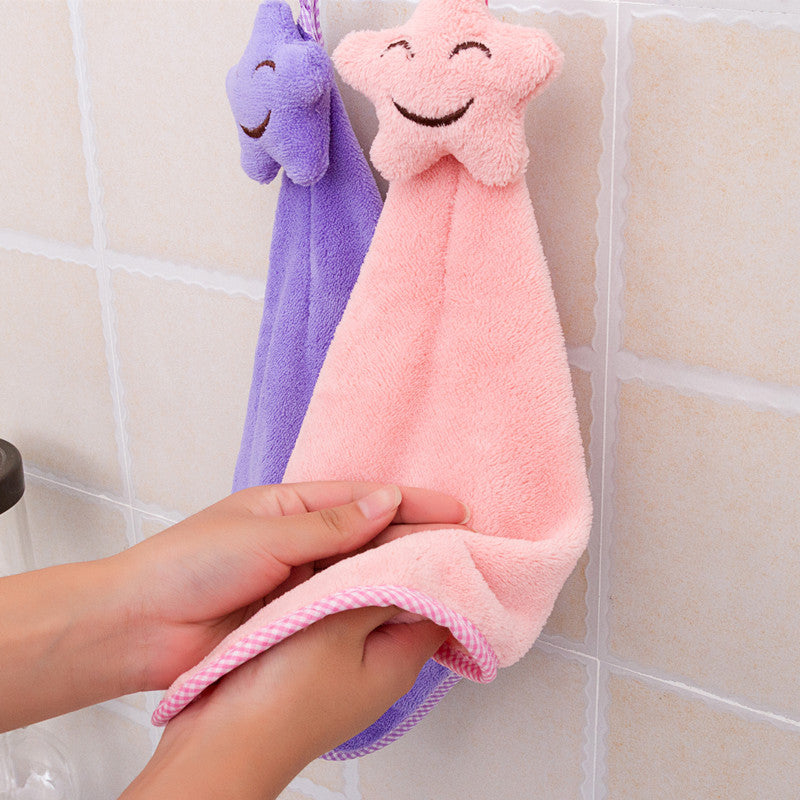 Smiley Face Coral Fleece Towel