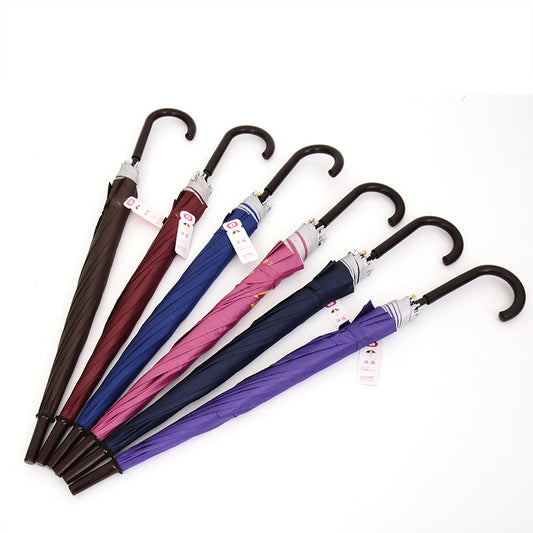 10 Rib Silver Coated Umbrella Long Handle Advertising Umbrella