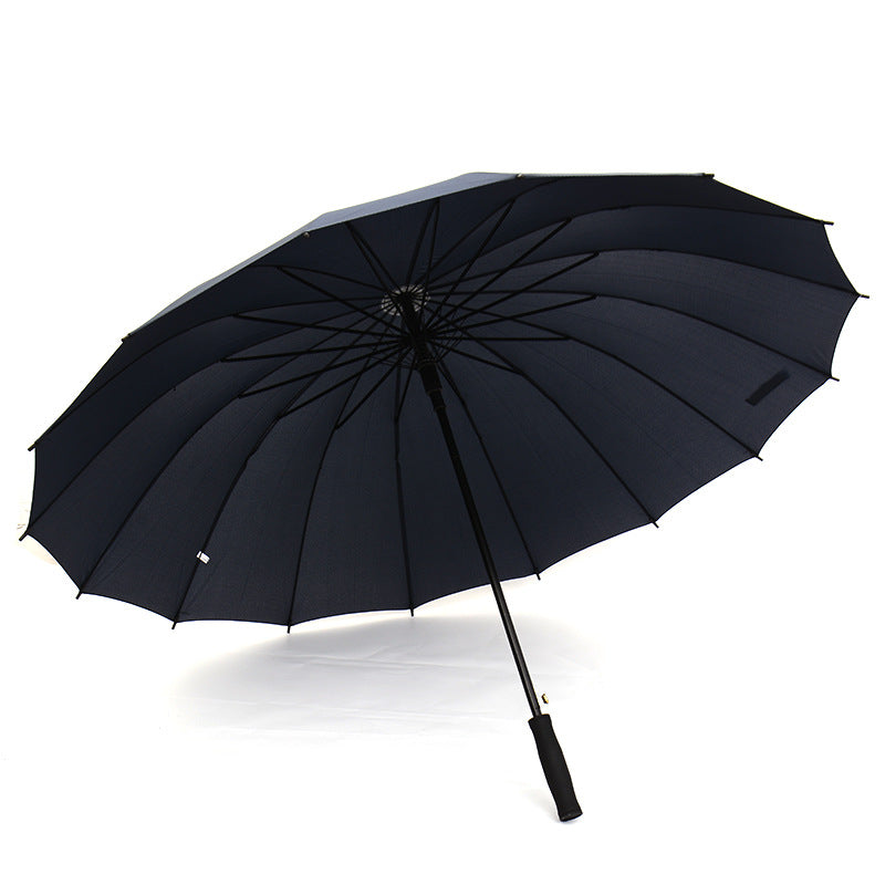 16 Rib Advertising Umbrella Solid Color Long Handle Umbrella