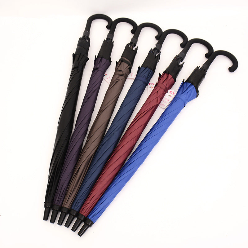 Automatic Black Coated Umbrella Extra Large Long Handle Umbrella