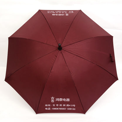 8 Rib Silver Coated Umbrella Advertising Long Handle Umbrella