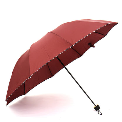 10 Rib 3-Fold British Business Umbrella UV Protection Umbrella