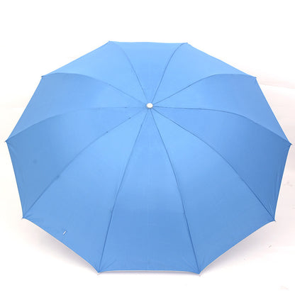 Ten-Rib Triple-Fold Silver Coated Promotional Umbrella