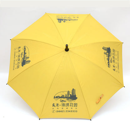 60cm 8-Rib Double-Bone Silver Coated Business Promotional Umbrella