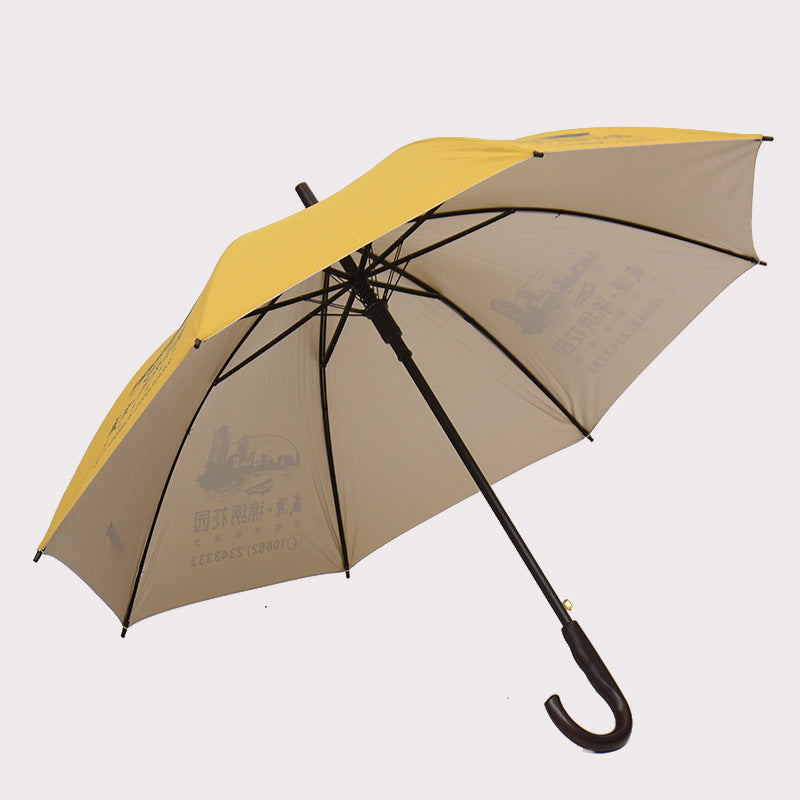 60cm 8-Rib Double-Bone Silver Coated Business Promotional Umbrella