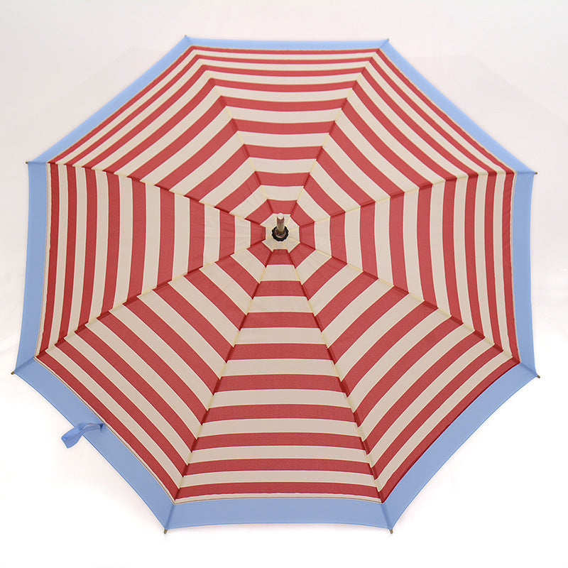 65cm Fiberglass Striped Long Handle Business Umbrella