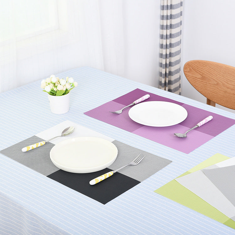 Rectangular PVC Placemat, Waterproof and Non-Slip Table Mat