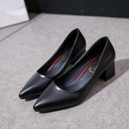 Korean version of pointed-toed shallow-mouth women's shoes