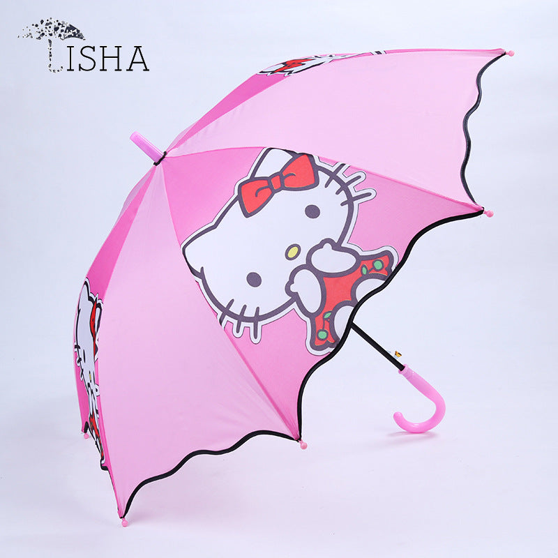 Creative Cartoon Wavy Edge Kids Umbrella