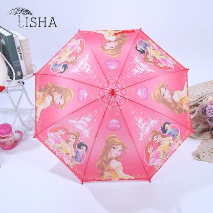 Creative Cartoon Kids Umbrella Auto Rainproof Sunproof