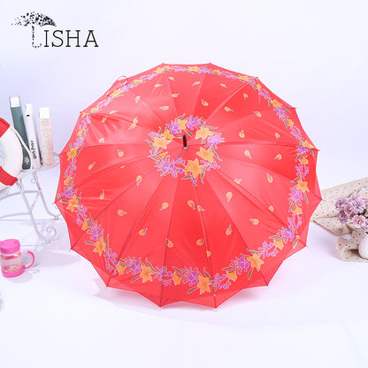 Rainproof Sunproof Chinese Style Women's Double-Layer Umbrella