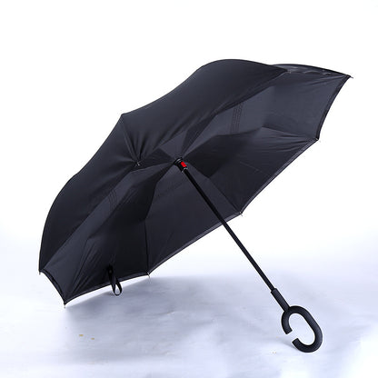 C-Handle Hands-Free Car Reverse Umbrella Double-Layer Windproof